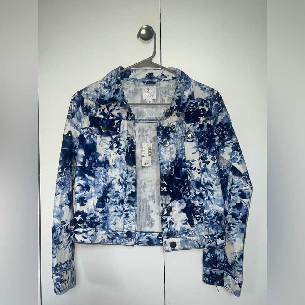 The Children's Place Denim Floral Jacket